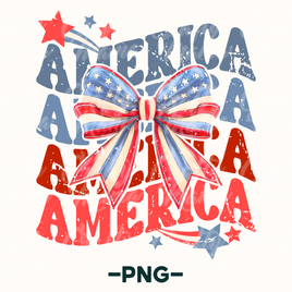 Coquette American Flag PNG