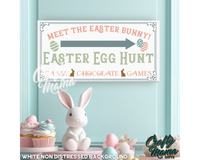 Easter Egg Hunt Canvas Sign