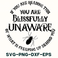 a black and white image of a bug with the words, if you are reading