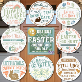 Round Easter Svg Bundle