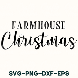 farmhouse christmas svg - dxf - eps