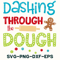 dashing through the dough svg - png - dxf - eps