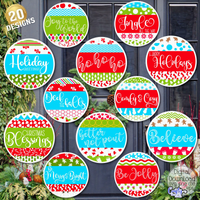 Mix And Match Christmas Round Sign Bundle