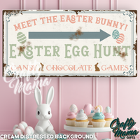 Easter Egg Hunt Canvas Sign