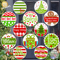 Cute Christmas Round Sign Bundle 1