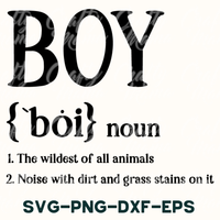 Boy Definition, Funny Family Definition Svg