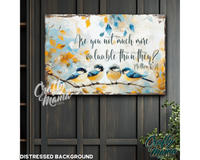 Look At The Birds Canvas Sign