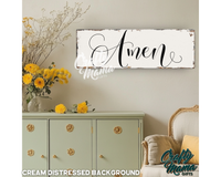 Amen Canvas Sign