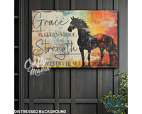 Grace And Strength Canvas Sign