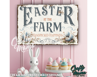 Easter At The Farm Canvas Sign