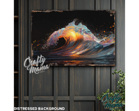 Ocean Wave Canvas Sign