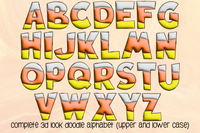 Halloween Candy Corn Doodle Alphabet