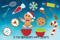 Gingerbread Man Christmas Doodle Alphabet