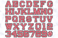 Glitter Varsity Alphabet