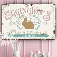 Easter Candy Company Canvas Sign