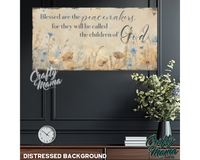 Blessed Are The Peacemakers Canvas Sign