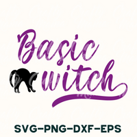 Adult Halloween Svg, Basic Witch