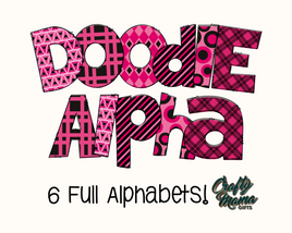 a pink and black plaid font with the words dope apia