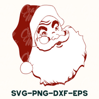 a drawing of a santa clause with the words svg - png - d