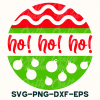 a green and red christmas ornament with the words, no no, no