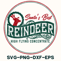 the logo for santa's best reindeer flying concentrate