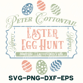 the easter egg hunt svg - png - dxf - eps