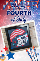 4th Of July 3D Shadow Box File