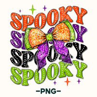 Coquette Spooky Halloween Bow Png