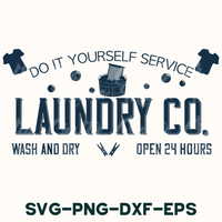 a logo for a laundry company with the words do it yourself service