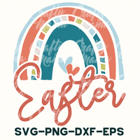 a picture of a rainbow and the words easter svg - png - d