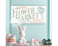 Spring Flower Market Canvas Sign