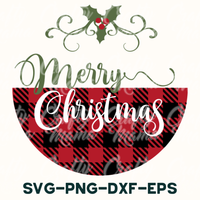 Merry Christmas Svg, Buffalo Plaid