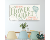 Spring Flower Market Canvas Sign