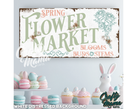 Spring Flower Market Canvas Sign