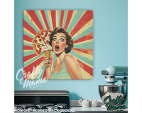 Pop Girl Canvas Sign