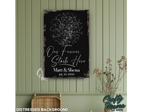 Wedding Custom Star Map Canvas Sign