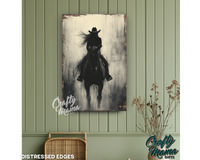 Western Cowgirl Canvas Sign