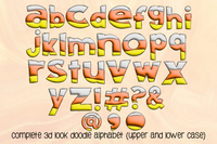 Halloween Candy Corn Doodle Alphabet