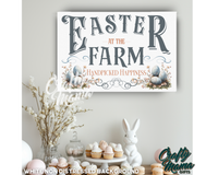 Easter At The Farm Canvas Sign