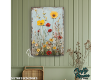 Spring Flowers Canvas Sign