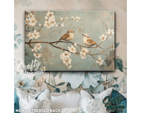 Vintage Birds Canvas Sign