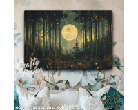 Moonlit Forest Canvas Sign