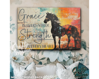 Grace And Strength Canvas Sign