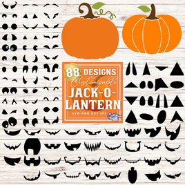 Jack O Lantern Svg, Pumpkin Face