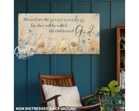 Blessed Are The Peacemakers Canvas Sign