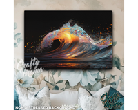 Ocean Wave Canvas Sign