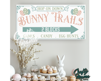 Bunny Trails Canvas Sign