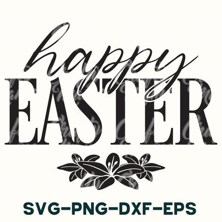 happy easter svg - dxf - eps