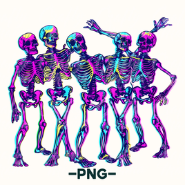 Neon Skeletons Png