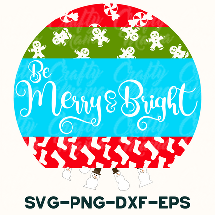 a merry and bright svg - png - dxf - eps file